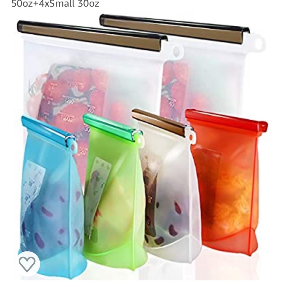 Reusable Silicone Food Storage Bags set of 10